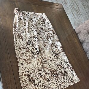 Elegant Brown and Cream Skirt